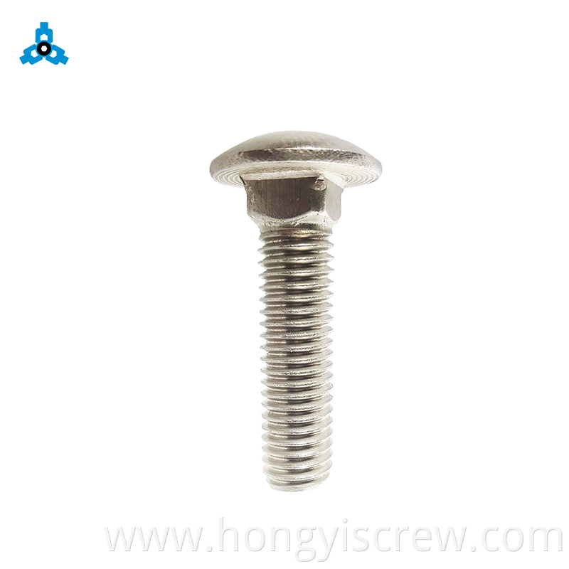 DIN603 Carriage Mushroom Head Square Neck Bolts Stainless Steel OEM Stock Support